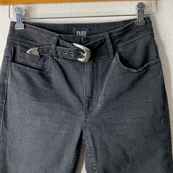 Paige Hoxton Ankle Peg Black Jeans with Belt Women’s size 27 - Picture 5 of 9